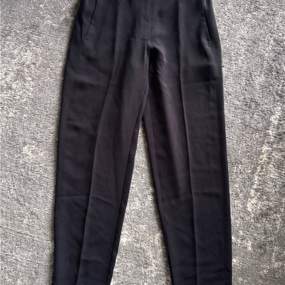 Classic Black High-Waist Tapered Pants